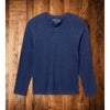 Faherty Cloud Henley Long Sleeve Navy Blue Heather Sz. 2XL NWOT Pima Cotton $98