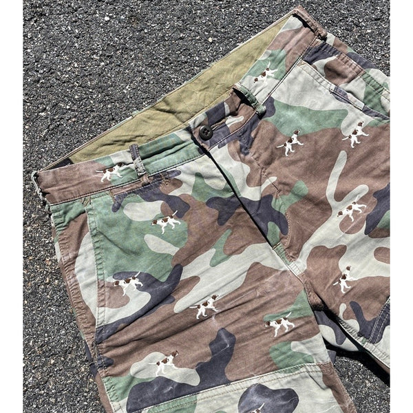 Polo Ralph Lauren Sportsman Camo Hunting Dog Shorts Men’s 30 Vintage Classic