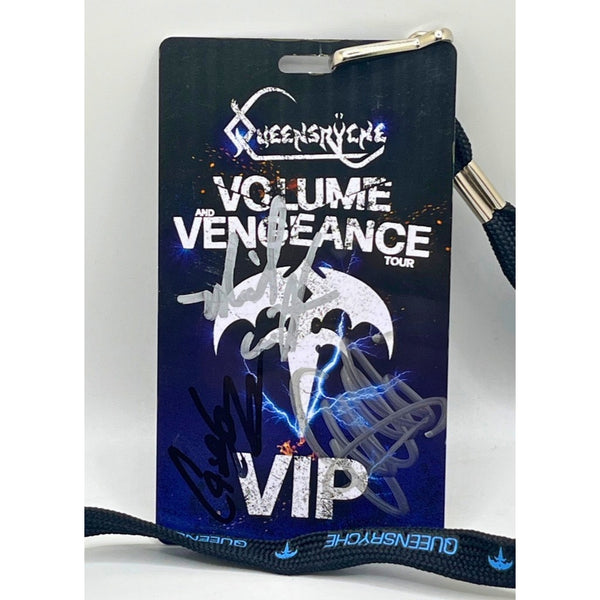 Queensryche Signed VIP Pass Ticket Volume & Vengeance Tour 2025 Grillo Wilton EJ