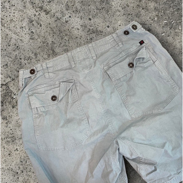 Relwen Military Tropic Supply Shorts 36 Blue Steel Utility Cargo USA Style