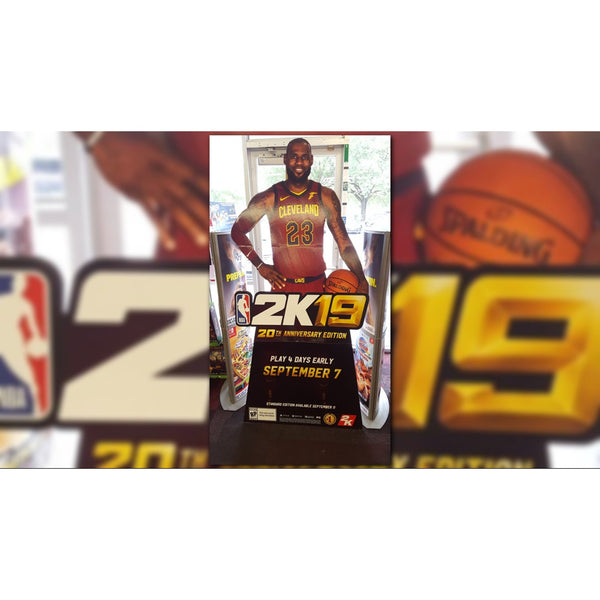 LeBron James NBA 2K19 20th Anniversary Promo Standee Cardboard Display 80” Rare