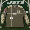 New York Jets NFL Nike Salute to Service Thermal 1/4 Zip Henley Olive Sz 3XL