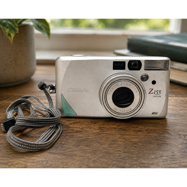 Canon Sure Shot Z155 Caption 35mm Point & Shoot Film Camera Tested Working