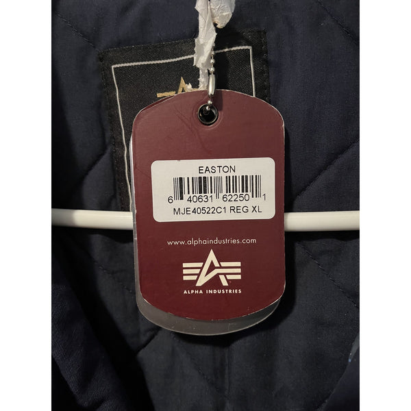 Alpha Industries Double Breasted Navy Blue Easton Pea Coat Size XL NWT RARE