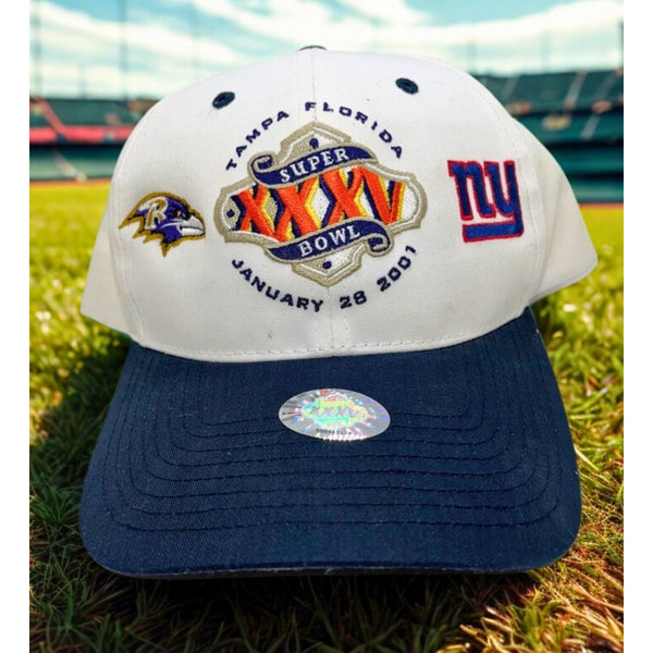 Super Bowl XXXV Giants vs Ravens Snapback Hat Twin Enterprises NWT NFL