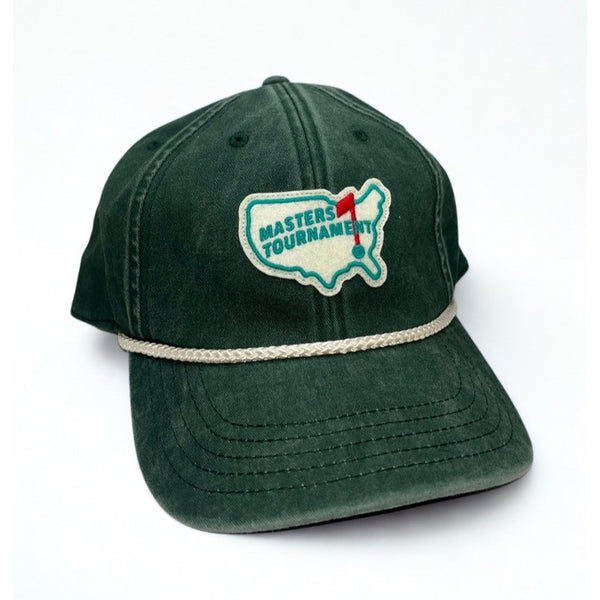 Masters Tournament 2026 Rope Hat Augusta National Green Map Patch Golf Cap NWOT