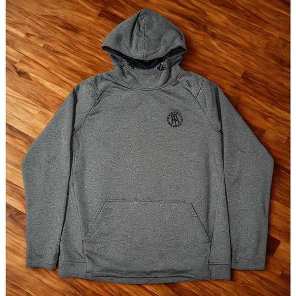 Barstool Sports x UNRL Crossover Hoodie Gray Performance Fleece Stretch Sz L EUC