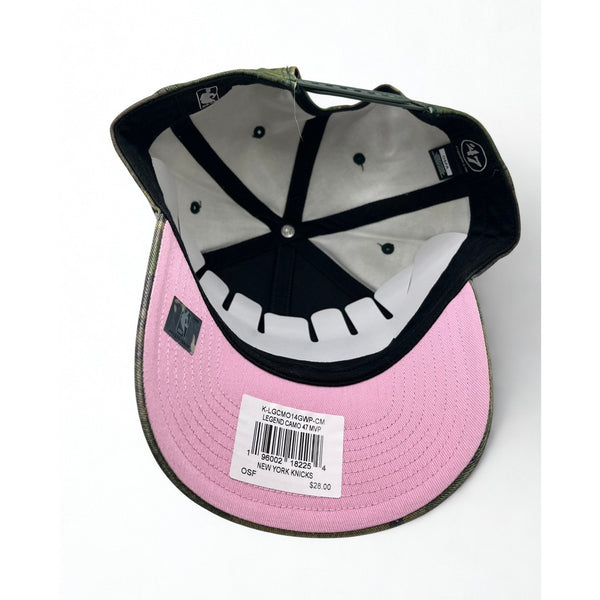 New York Knicks '47 MVP Camo Adjustable Hat Pink Undervisor NWT NBA Cap