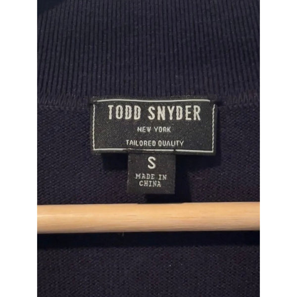 Todd Snyder Italian Cotton Silk Riviera Sweater Polo Navy Men's S Knit Shirt