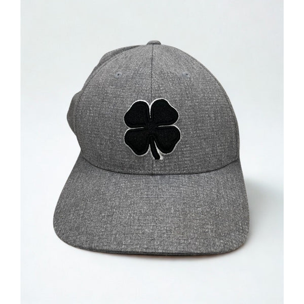 Black Clover Hat Cap Size L/XL Flex Fitted Gray Live Lucky EUC