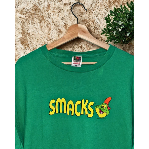 Kellogg’s Smacks Frog T-Shirt Green XL Fruit of the Loom USA Fabric Vintage 2000