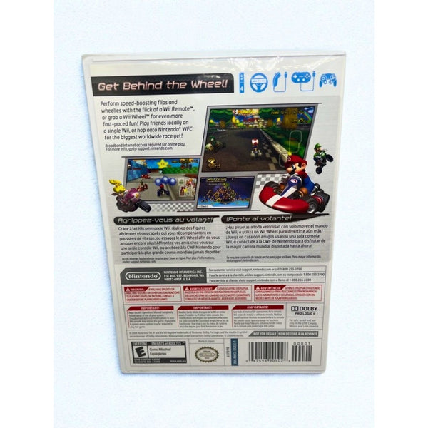 Mario Kart Wii 2008 Nintendo Wii NEW Sealed w/ Wii Wheel OEM 045496901028