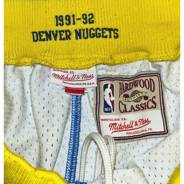 Denver Nuggets 1991-92 Mitchell & Ness Hardwood Classics Swingman Shorts L EUC