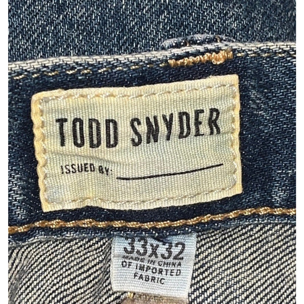 Todd Snyder Jeans Mens 33x32 Blue Slim Fit Stretch 5 Pocket Denim Pants