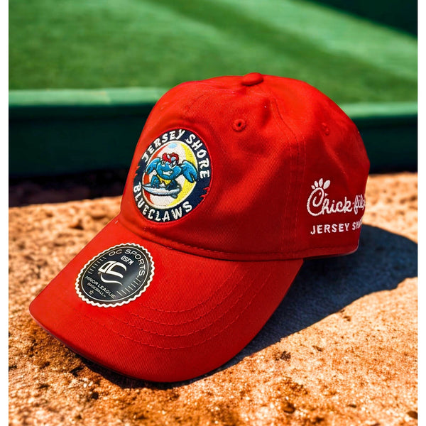 Jersey Shore BlueClaws Hat OC Sports Chick-fil-A Red Cap OSFM NWT Phillies MiLB