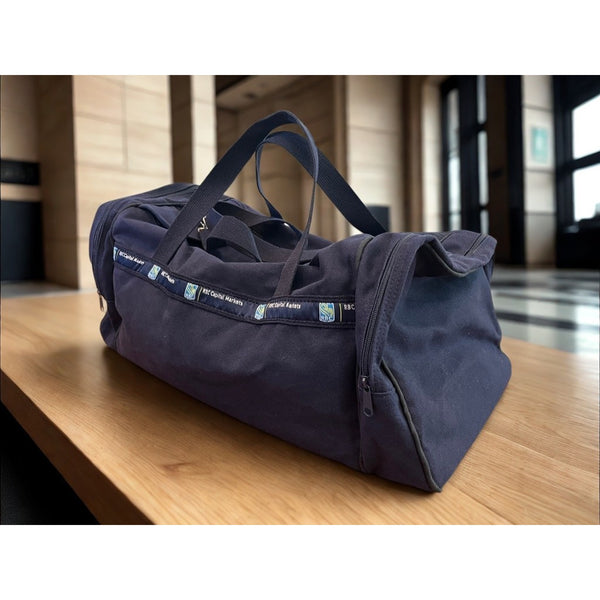 RBC Capital Markets Duffle Bag Navy Canvas Scarborough & Tweed Made USA Banker