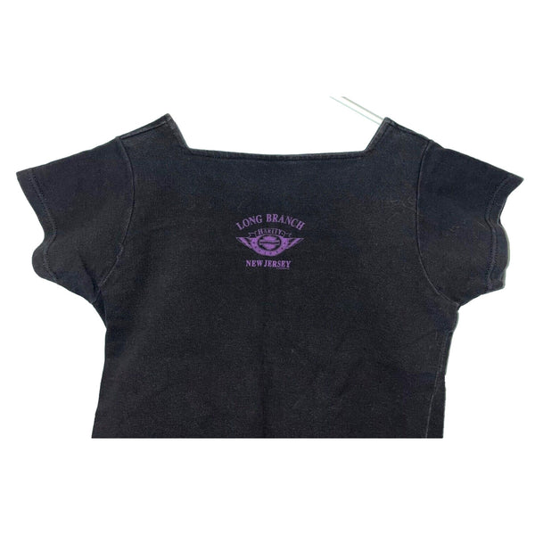 Harley Davidson Long Branch, New Jersey Biker T-Shirt Short Sleeve Womens Sz. S