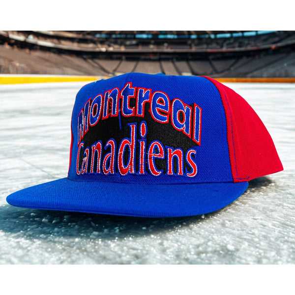 Montreal Canadiens AJD Snapback Hat NHL 90s Double Arc Logo NWOT Cap Vintage