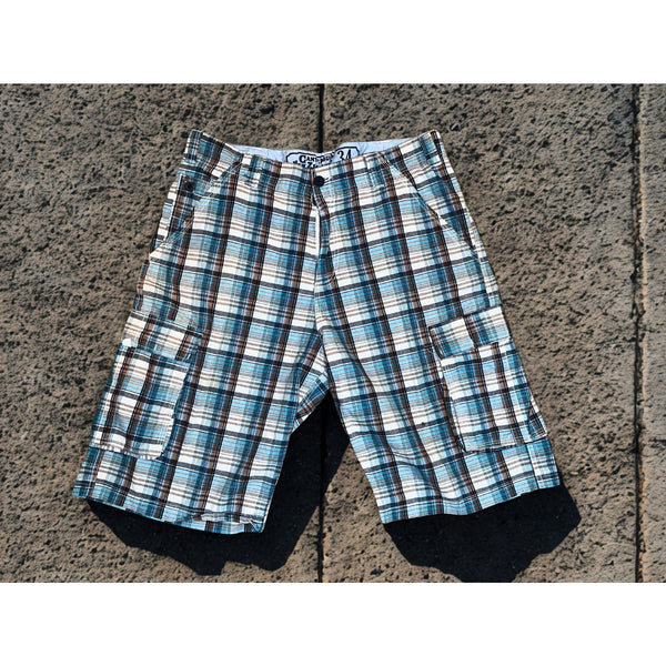 Canterbury of New Zealand Men’s Indian Madras Plaid Cargo Shorts Size 34