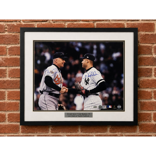 Derek Jeter Cal Ripken Jr Dual Signed 16x20 Framed Photo Steiner MLB Certified
