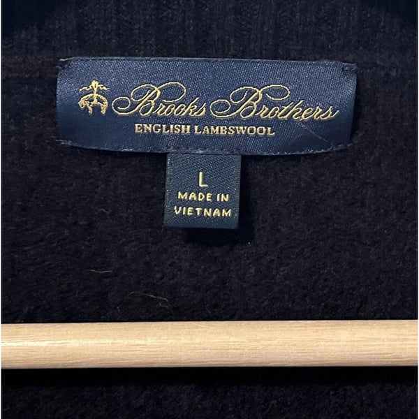 Brooks Brothers English Lambswool Cable Knit Sweater Blue Men’s Size L