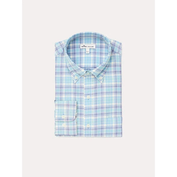 Peter Millar Boardsail Plaid Button Down Shirt Sz. XL Cotton Silk