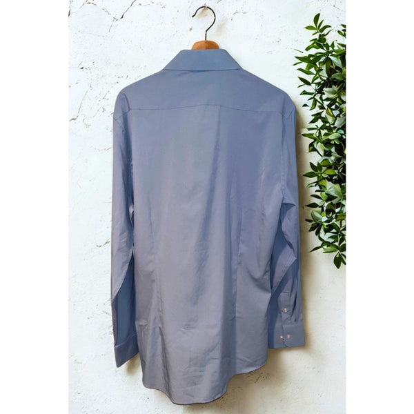 State & Liberty The Bellamy Blue Athletic Fit Dress Shirt Sz. Large NWOT Stretch