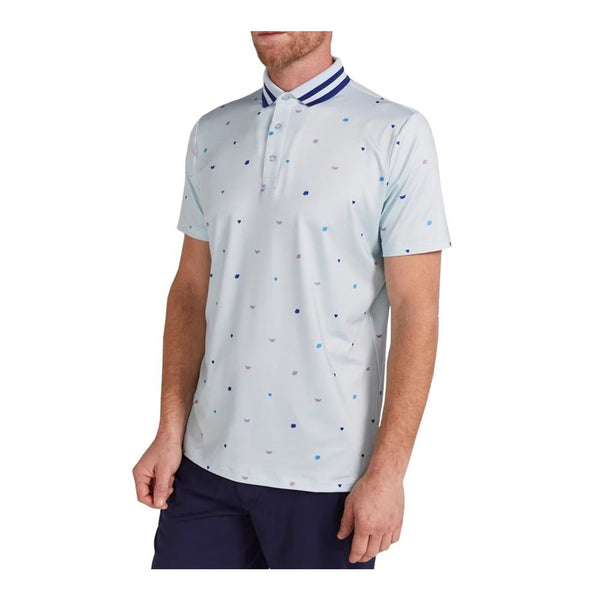 Redvanly Langham Polo Shirt Men’s M Breeze Blue Performance Golf NWT MSRP $105