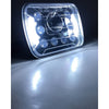 Quake LED QTE462 5x7" Headlight 39 Watt High/Low Half Halo 1984-1993 Jeep YJ/XJ