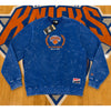 New York Knicks New Era Acid Wash Crewneck Sweatshirt Royal Blue Size L NWT Rare