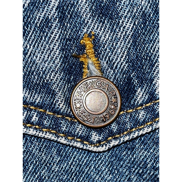 GAP Denim Vest 90s Blue Jean Trucker Style Made in Philippines Sz M Vintage