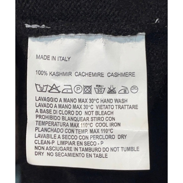 Avoncelli 100% Cashmere Sweater Polo Mens 58 XXL Black Made In Italy Luxury