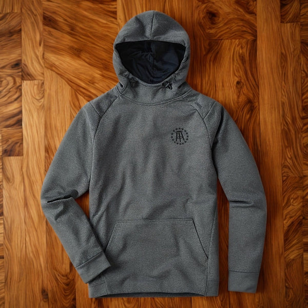 Barstool Sports x UNRL Crossover Hoodie Gray Performance Fleece Stretch Sz L EUC