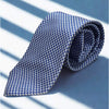 Charles Tyrwhitt 100% Silk Tie Blue White Geometric Mens Classic Necktie EUC