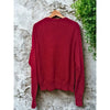 100% Cashmere 2-Ply Knit Pullover Sweater Red Size L Classic (Damage) Vintage