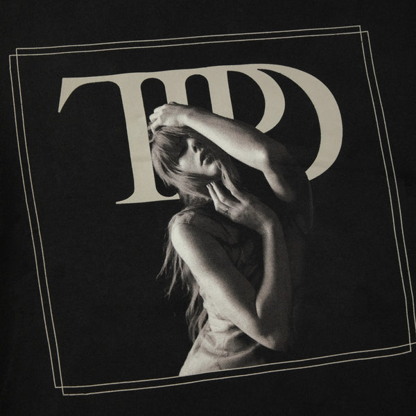 Taylor Swift TTPD The Tortured Poets Department Hoodie Black Sz L NWOT Authentic