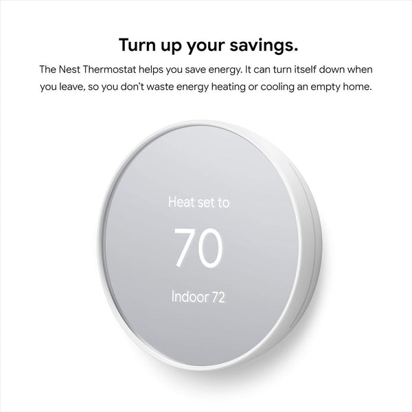 Google Nest GA013 Programmable Wi-Fi Thermostat Snow Sealed In Box