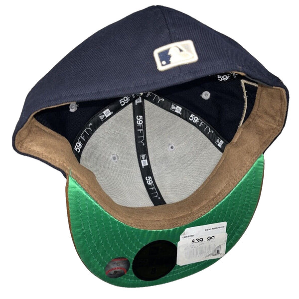 New York Yankees 2008 Final Season New Era 2 Tone Leather 59fifty Hat Cap Sz. 8
