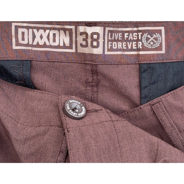 Dixxon Hybrid Shorts Mens 38 Brown Poly Spandex Lightweight Wicking NWOT 10"