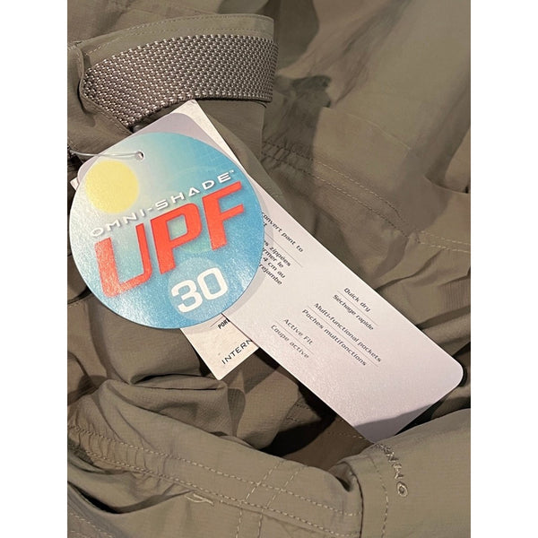 Columbia Titanium Silver Ridge Convertible Pants Mens 2XL UPF 30 Hiking Cargo
