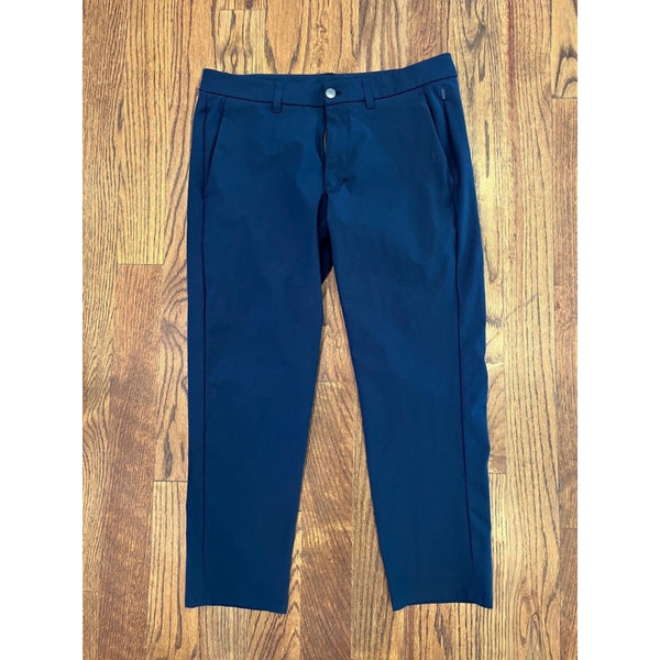 Lululemon Commission Pant Warpstreme Navy Slim Trousers Men's 33x26 NWOT