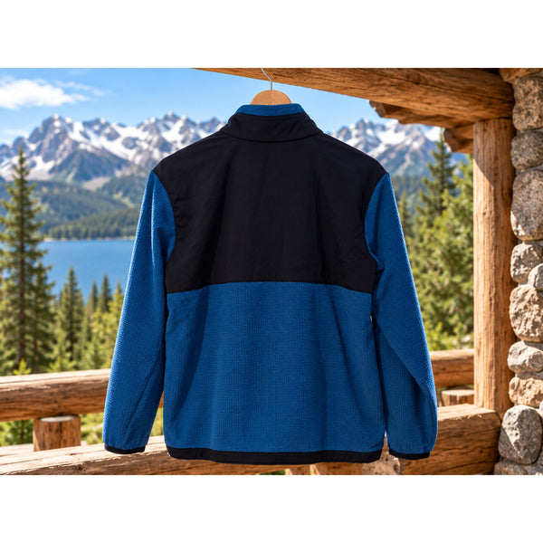 Outdoor Research Trail Mix Quarter Zip Pullover Sz. Medium Blue Microgrid Fleece