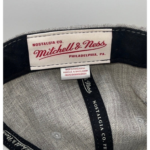 Billionaire Boys Club Mitchell & Ness Snapback Hat Gray Wool Script Logo BBC