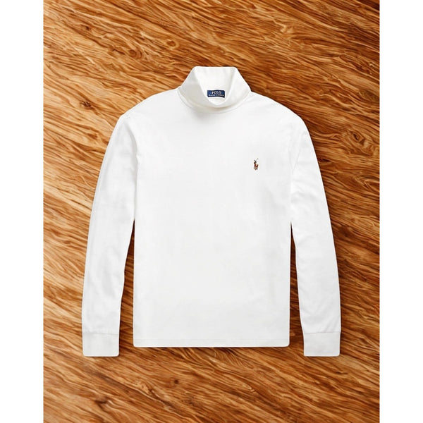 Polo Ralph Lauren Soft Cotton Turtleneck Shirt Mens L White NWT Pony Classic