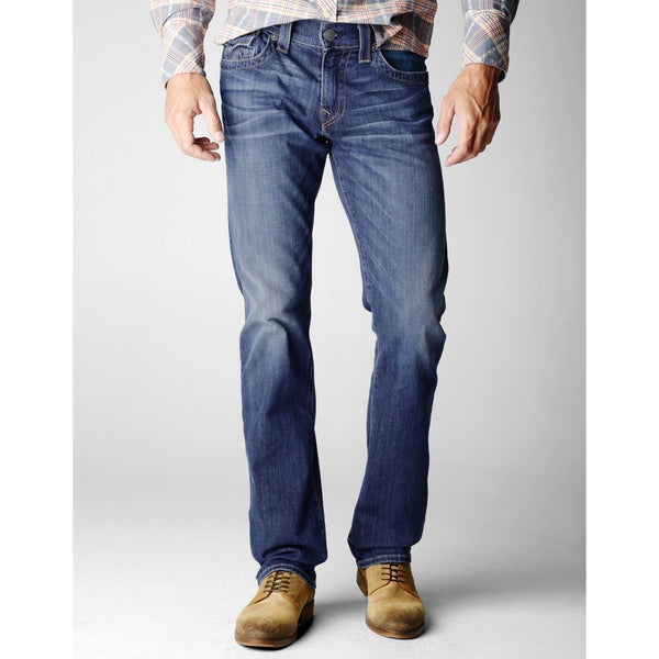 True Religion Ricky W Flap Relaxed Straight Jeans Lake View 42x36 NWT USA