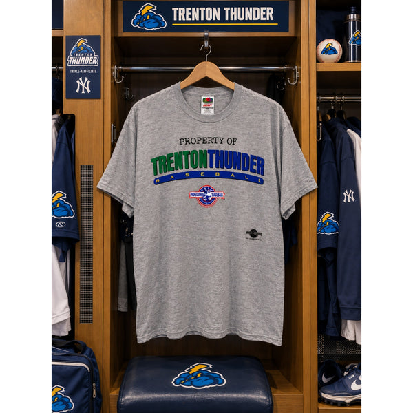 Trenton Thunder MiLB T Shirt XL New York Yankees Gray Graphic Tee Vintage 1998