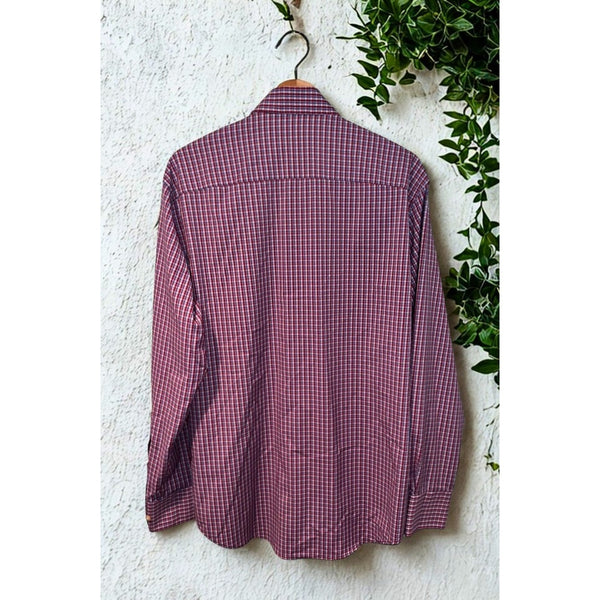 Peter Millar Crown Sport Summer Comfort Ashbury Plaid Performance Shirt Sz M