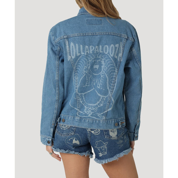 Wrangler X Lollapalooza 75th Anniversary Denim Jean Jacket NWT Size M