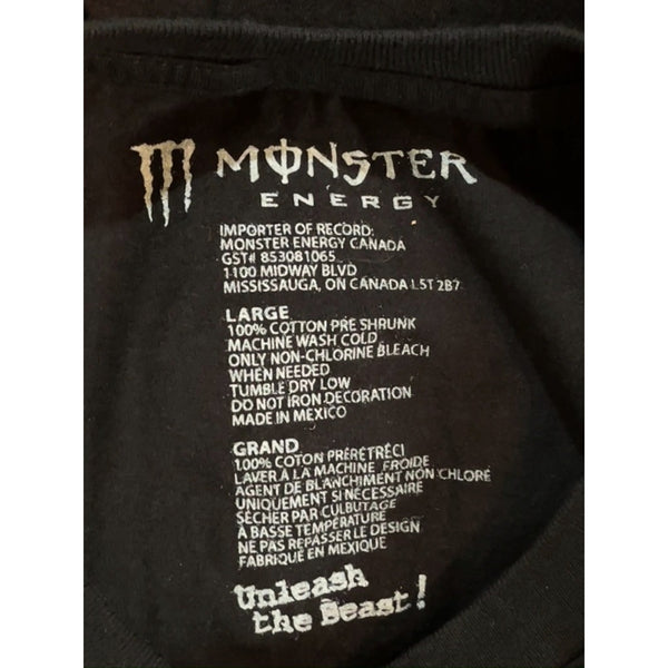 Monster Energy Monster Mayhem Jeep T-Shirt Black Y2K Graphic Tee Men’s L
