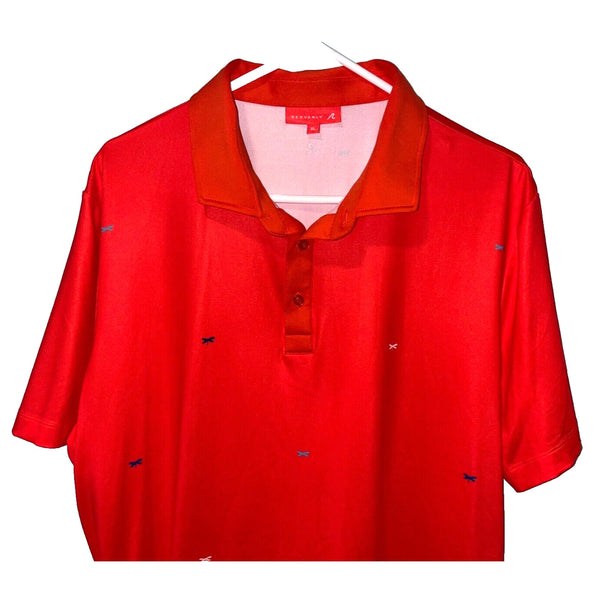 Redvanly Polo Shirt Men’s XL Red Performance Stretch Golf Activewear Casual